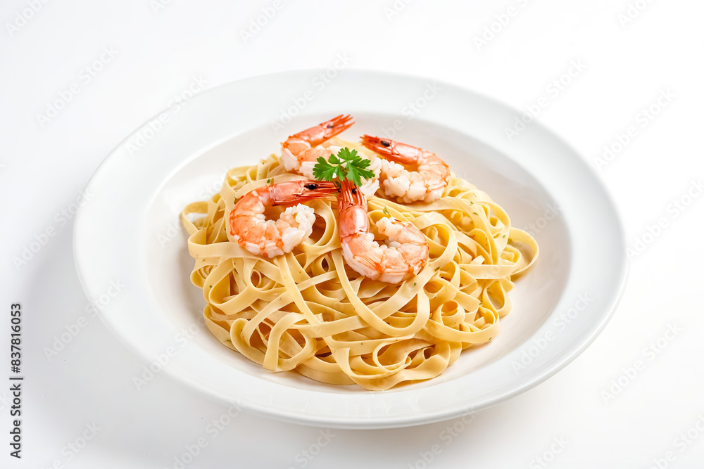 Fettuccine with Shrimp and Parsley Fettuccine with Shrimp and Parsley