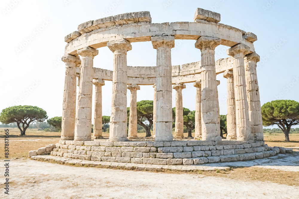 Ancient Greek Temple Ruins in the Countryside Ancient Greek Temple Ruins in the Countryside