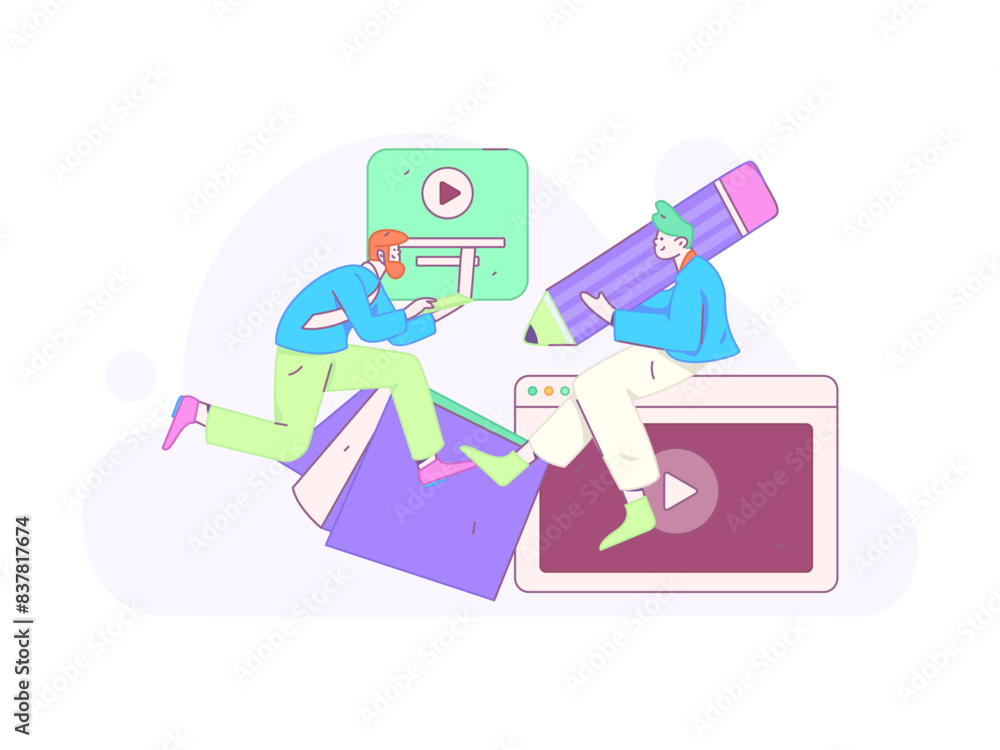 Education and learning people flat vector concept hand drawn illustration
Education and learning people flat vector concept hand drawn illustration
