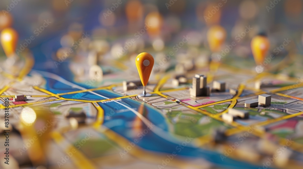 Dynamic Local Business Map with Detailed 3D Pointers and Search Results Dynamic Local Business Map with Detailed 3D Pointers and Search Results