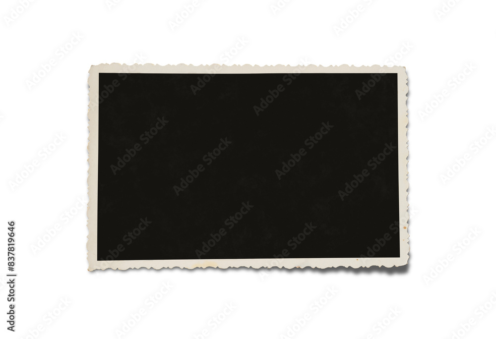 Old, blank photograph isolated on transparent background, png file Old, blank photograph isolated on transparent background, png file