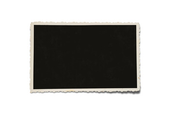 Old, blank photograph isolated on transparent background, png file