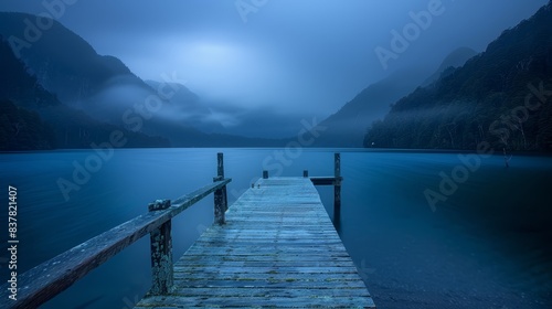 a shrouded water expanse photo