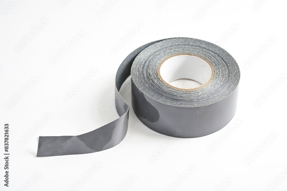 Close-up of a roll of black duct tape Close-up of a roll of black duct tape