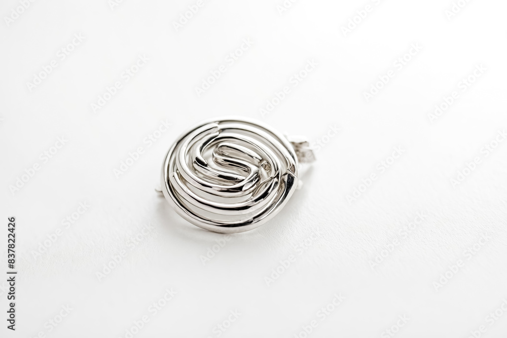 Fototapeta premium Silver Spiral Brooch