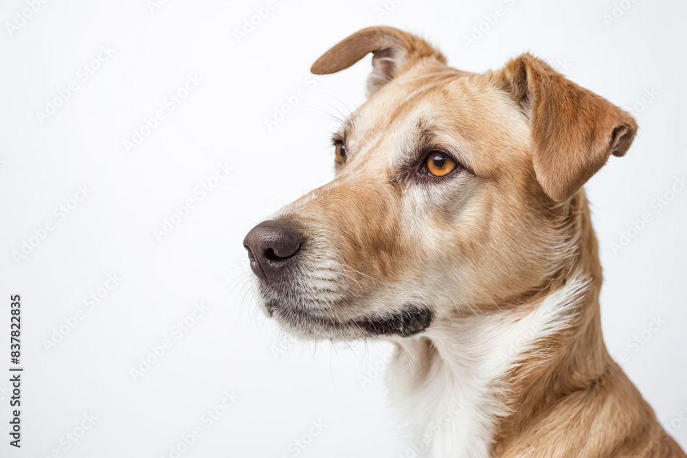 Portrait of a Golden Retriever Dog Looking Away Portrait of a Golden Retriever Dog Looking Away
