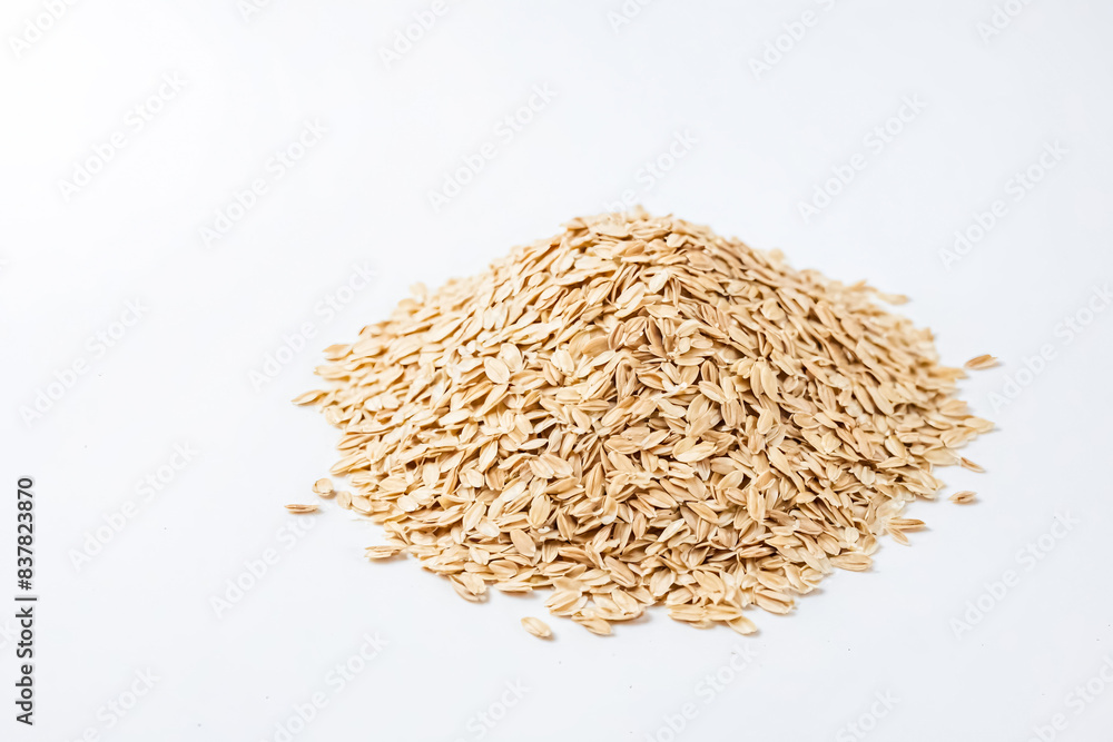 Raw Rolled Oats Isolated on White Background Raw Rolled Oats Isolated on White Background