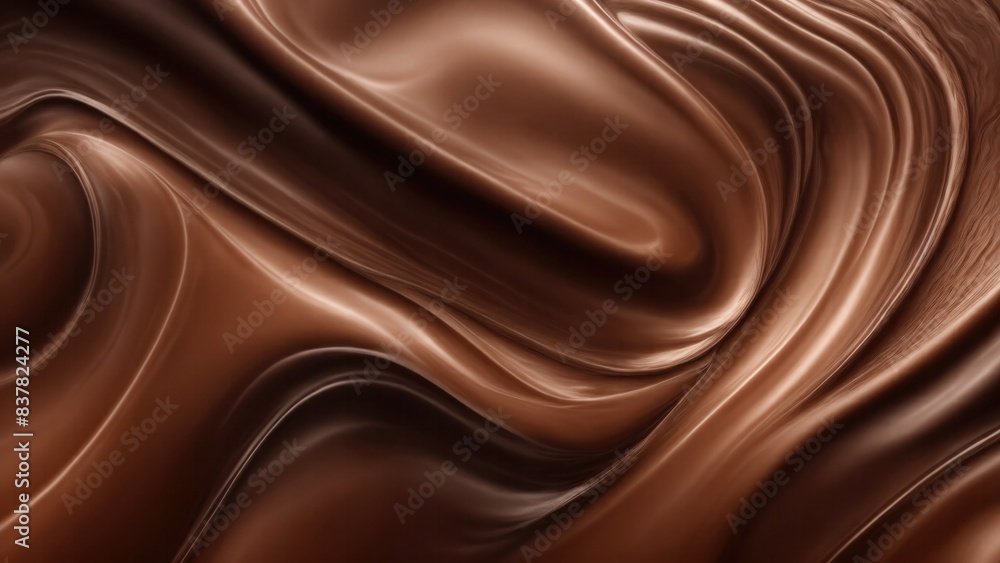 Naklejka premium Soft and liquid Brown waves background