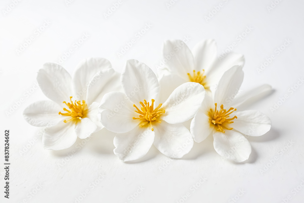 Delicate White Flowers with Yellow Centers Delicate White Flowers with Yellow Centers