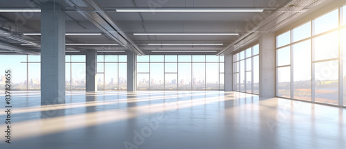 Spacious Empty Modern Office Interior