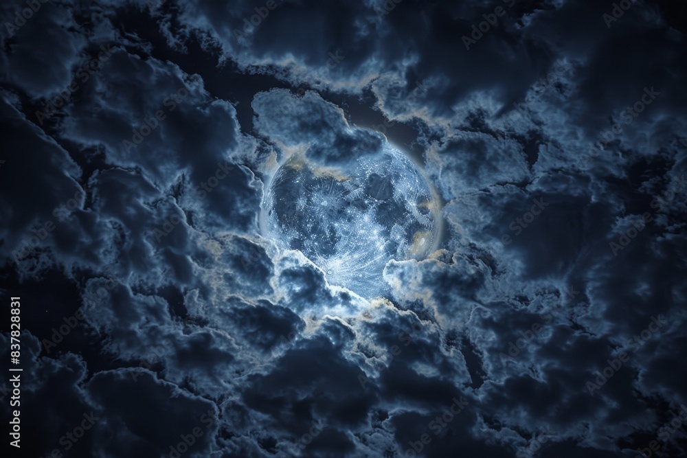Blue and white sky filled with clouds Blue and white sky filled with clouds