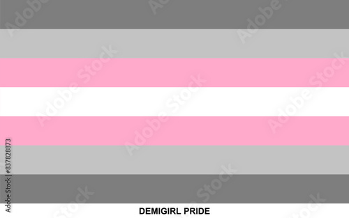 Flag of DEMIGIRL PRIDE, DEMIGIRL PRIDE flag