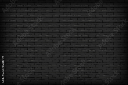 Dark brick wall horizontal background