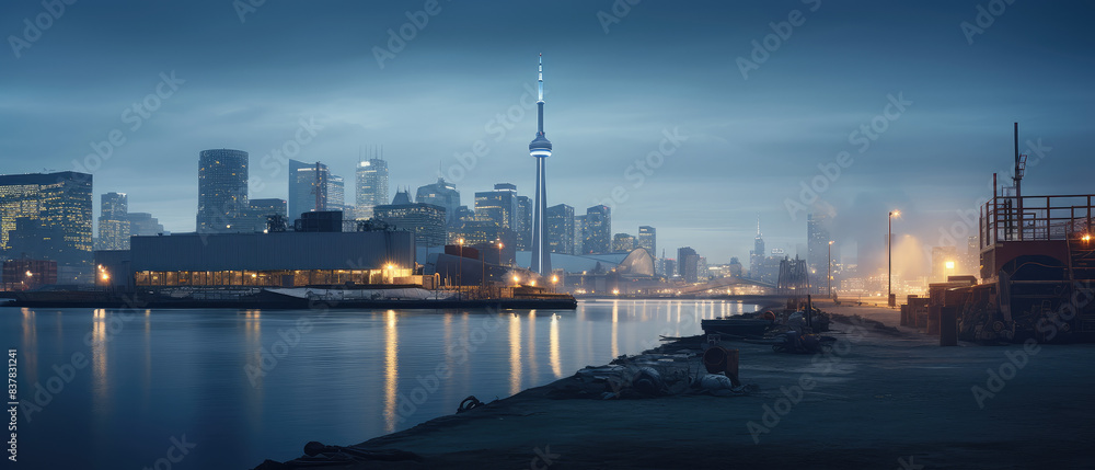 Evening Skyline of Modern Cityscape Evening Skyline of Modern Cityscape