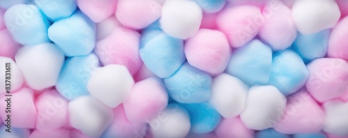 soft cotton candy in blue and pink colors photo