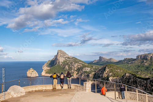 Colomer viewpoint, Mirador de sa Creueta, Formentor, Mallorca, Balearic Islands, Spain photo