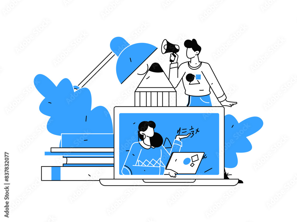 Education and learning people flat vector concept hand drawn illustration
Education and learning people flat vector concept hand drawn illustration