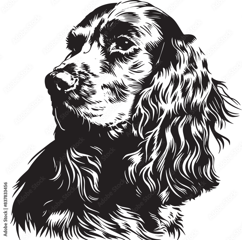 english Cocker Spaniel dog clipart, english Cocker Spaniel black vector english Cocker Spaniel dog clipart, english Cocker Spaniel black vector