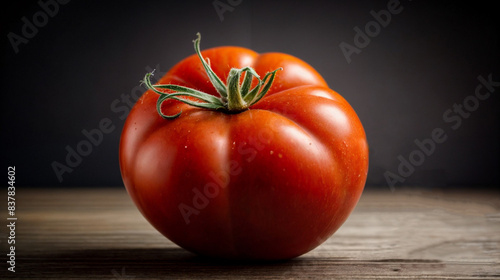 Red tomato on a table