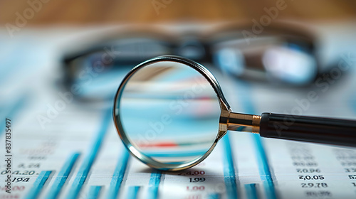 Photo realistic Business Analyst with Supplier Data Concept: Vendor Evaluation Process Blended in Business Analytics. Ideal for Business and Analytics Ads. Photo Stock Concept.
