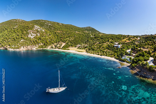 Fototapeta Naklejka Na Ścianę i Meble -  The beach Pefkos of Skyros, Greece