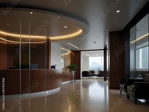 Wallpaper Mural Harmonious Office Interior Merging Beauty with Utility for Productive Workspaces Torontodigital.ca