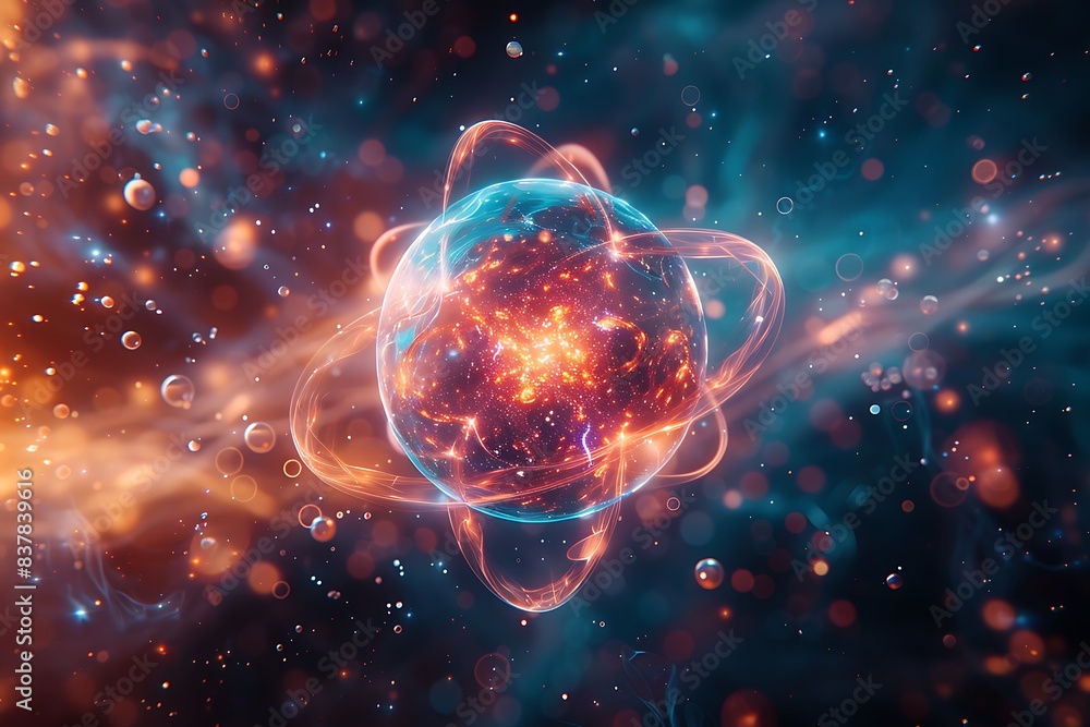Three-Dimensional Electron Cloud of a Single Atom Atomic Model ...
