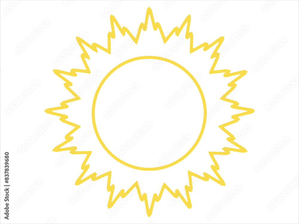 Sun Sketch Line Art Illustration Sun Sketch Line Art Illustration