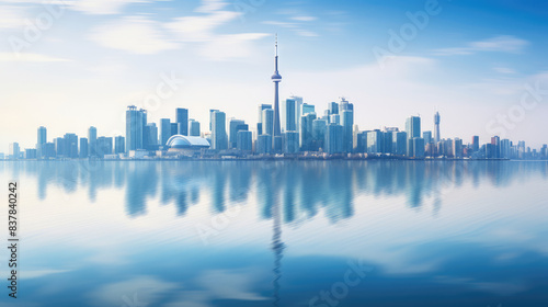 Toronto Skyline Reflecting on Water