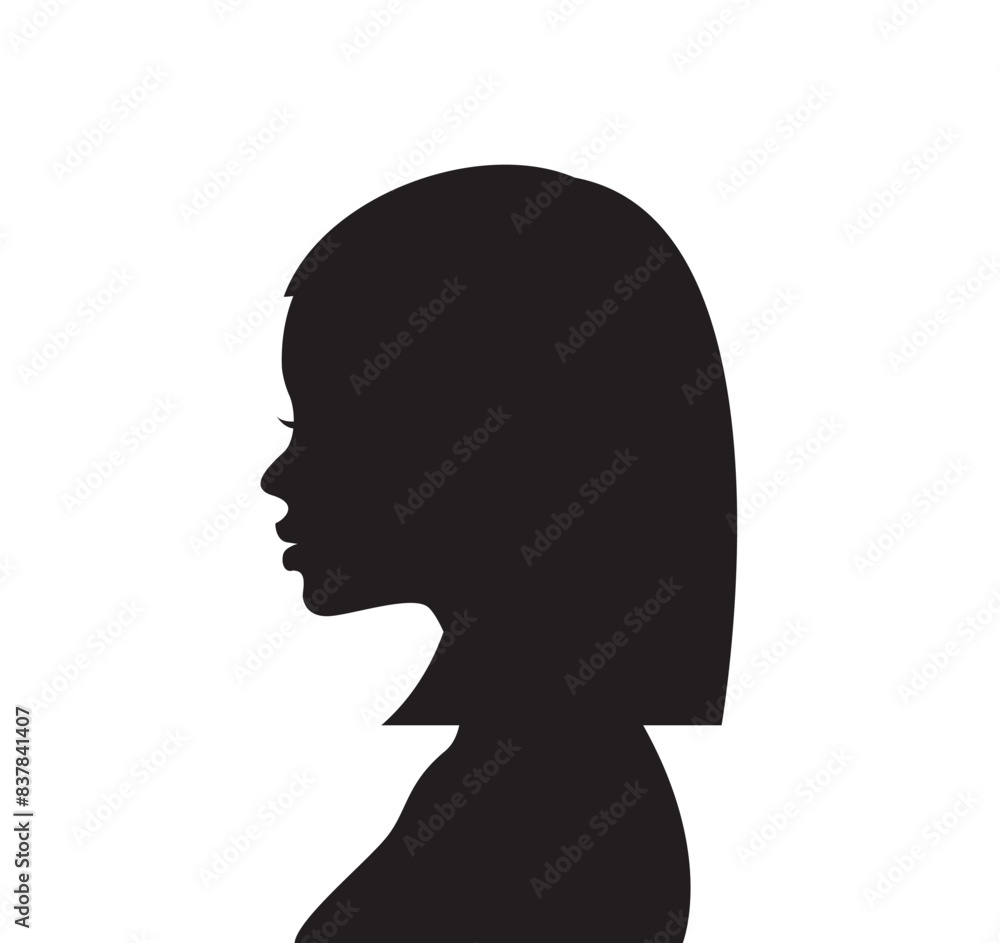 African american woman silhouette vector illustration African american woman silhouette vector illustration