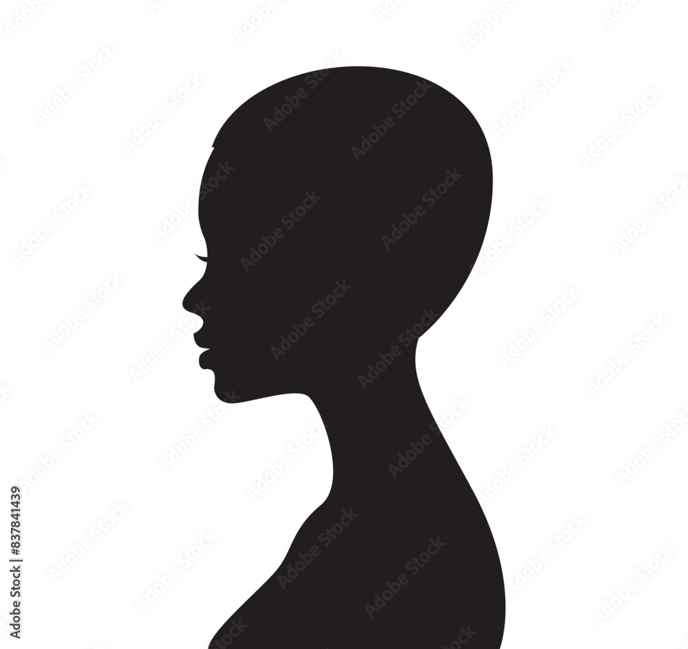 African american woman silhouette vector illustration African american woman silhouette vector illustration