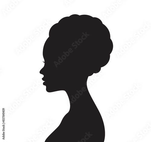 African american woman silhouette vector illustration