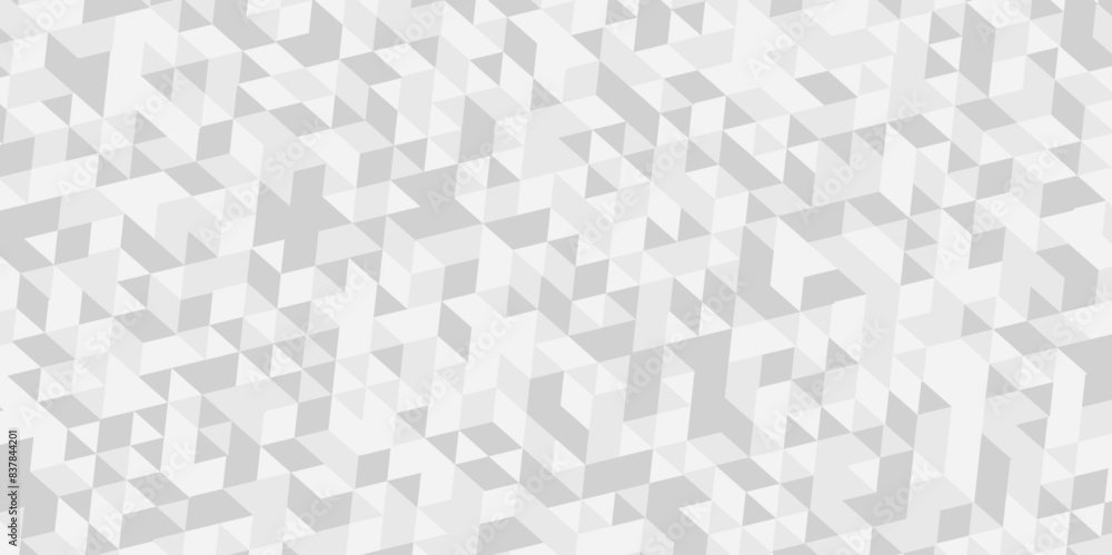 Seamless geometric pattern square shapes low polygon backdrop background. Abstract geometric wall tile and metal cube background triangle wallpaper. Gray and white polygonal background. Seamless geometric pattern square shapes low polygon backdrop background. Abstract geometric wall tile and metal cube background triangle wallpaper. Gray and white polygonal background.