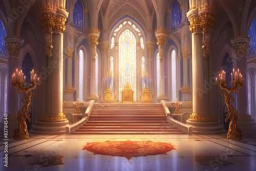 Enchanted Castle Throne Room in Twilight Hues