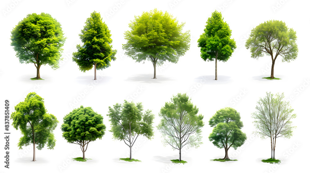 Collection of Trees Isolated on white background Collection of Trees Isolated on white background