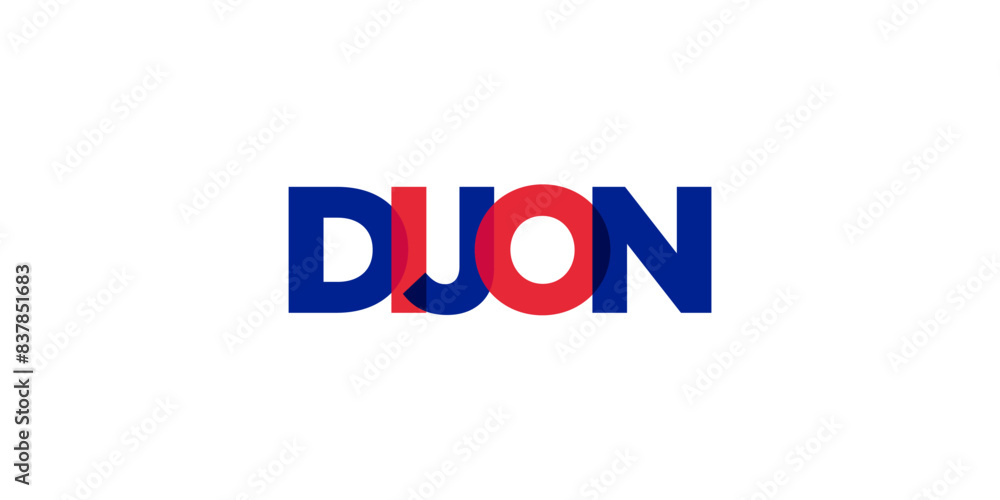 Dijon in the France emblem. The design features a geometric style, vector illustration with bold typography in a modern font. The graphic slogan lettering. Dijon in the France emblem. The design features a geometric style, vector illustration with bold typography in a modern font. The graphic slogan lettering.