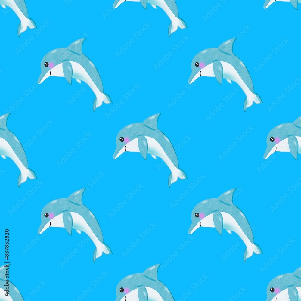 pattern with dolphins pattern with dolphins