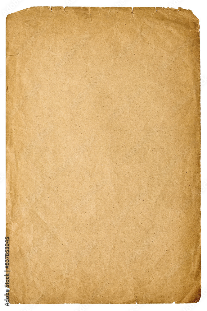 old paper manuscript isolated on white background. ancient page with space for writing old paper manuscript isolated on white background. ancient page with space for writing