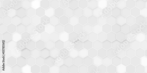 Vector geometric seamless texture symbol. Hexagon, Honeycomb gray and white. Seamless pattern.