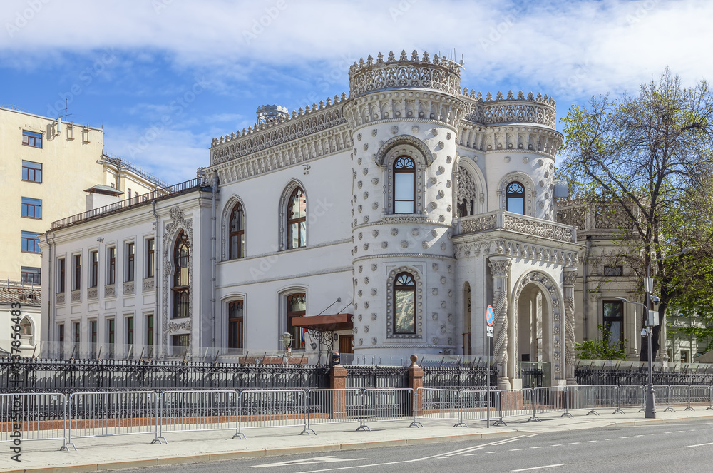 Fototapeta premium Arseny Morozov's historic mansion on Vozdvizhenka Street in Moscow