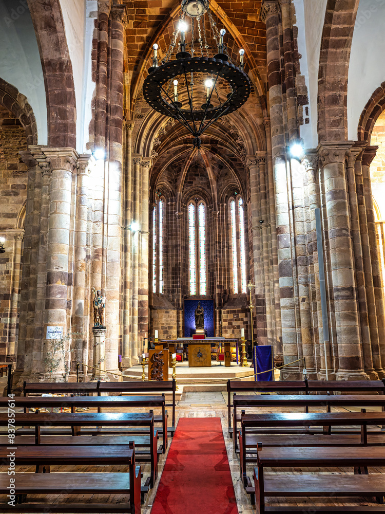 Fototapeta premium Interior of Catedral da Se, Se Cathedral at Silves, Portugal.
