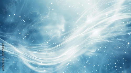Ethereal light blue abstract background with flowing streaks. A calming and inspirational visual element