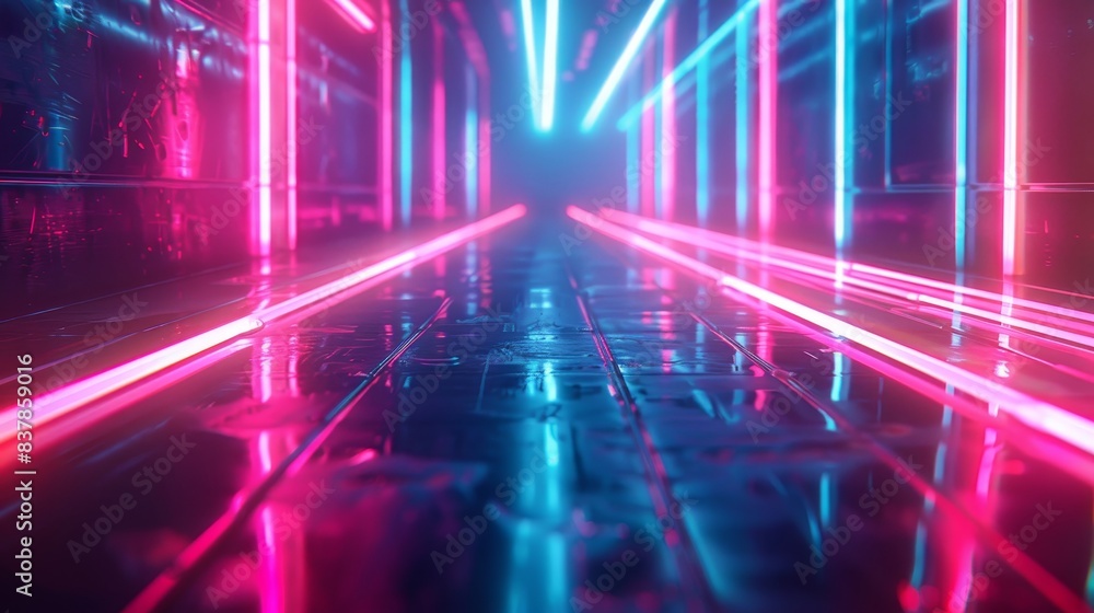 Vibrant Neon Light Trails Abstract Background Vibrant Neon Light Trails Abstract Background