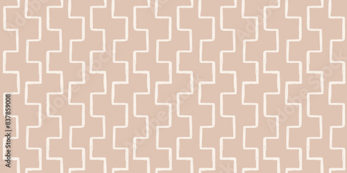 Trendy aesthetic abstract seamless pattern with geometric print. Minimalistic Organic brush stroke, ink texture. Simple design for wallpaper, textile, wrapping, packing, fabric, branding, decoration