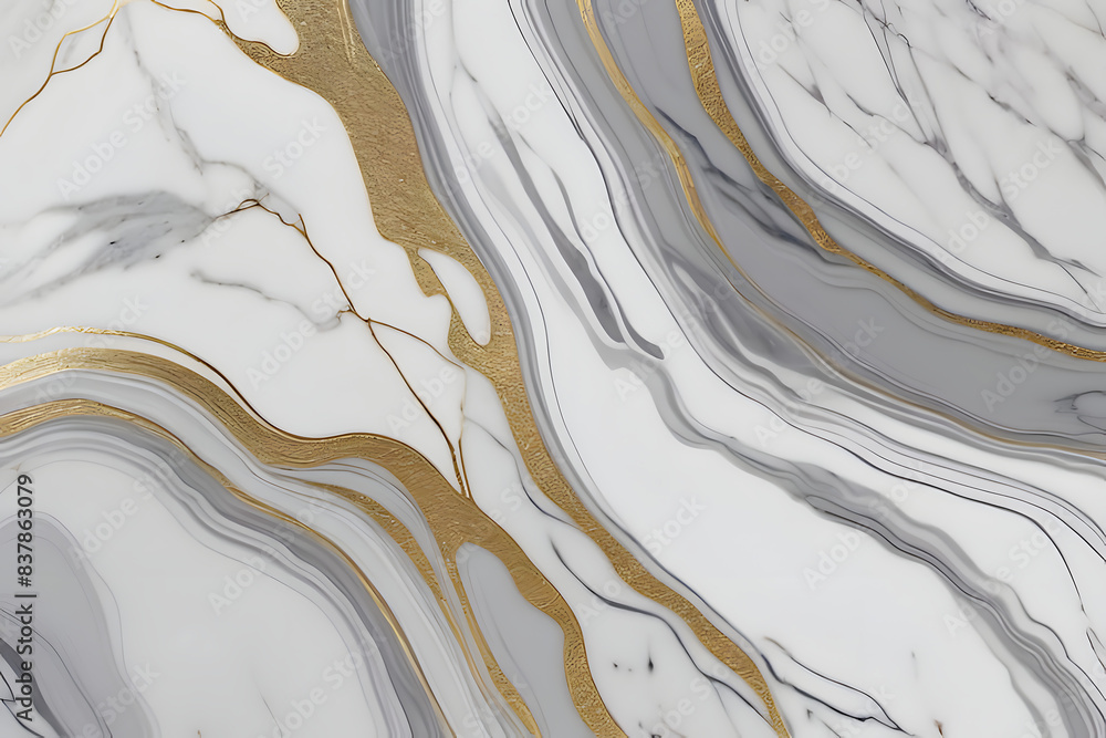 Obraz premium Elegant Marble Texture Background in White and Light Grey with Subtle Veins