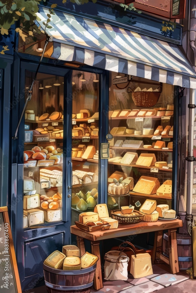 Pop-up shop specializing in artisan cheese Pop-up shop specializing in artisan cheese