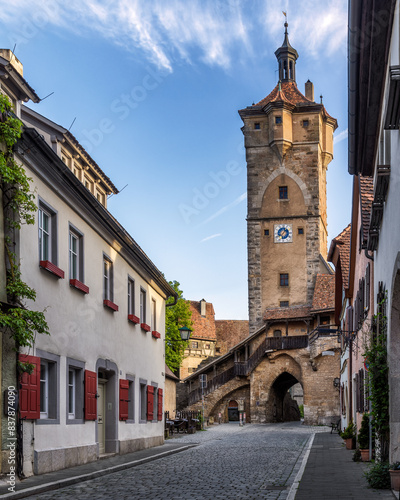Wallpaper Mural The beautiful medieval architecture in the old town of german fairytale Rothenburg ob der Tauber, Bavaria Torontodigital.ca