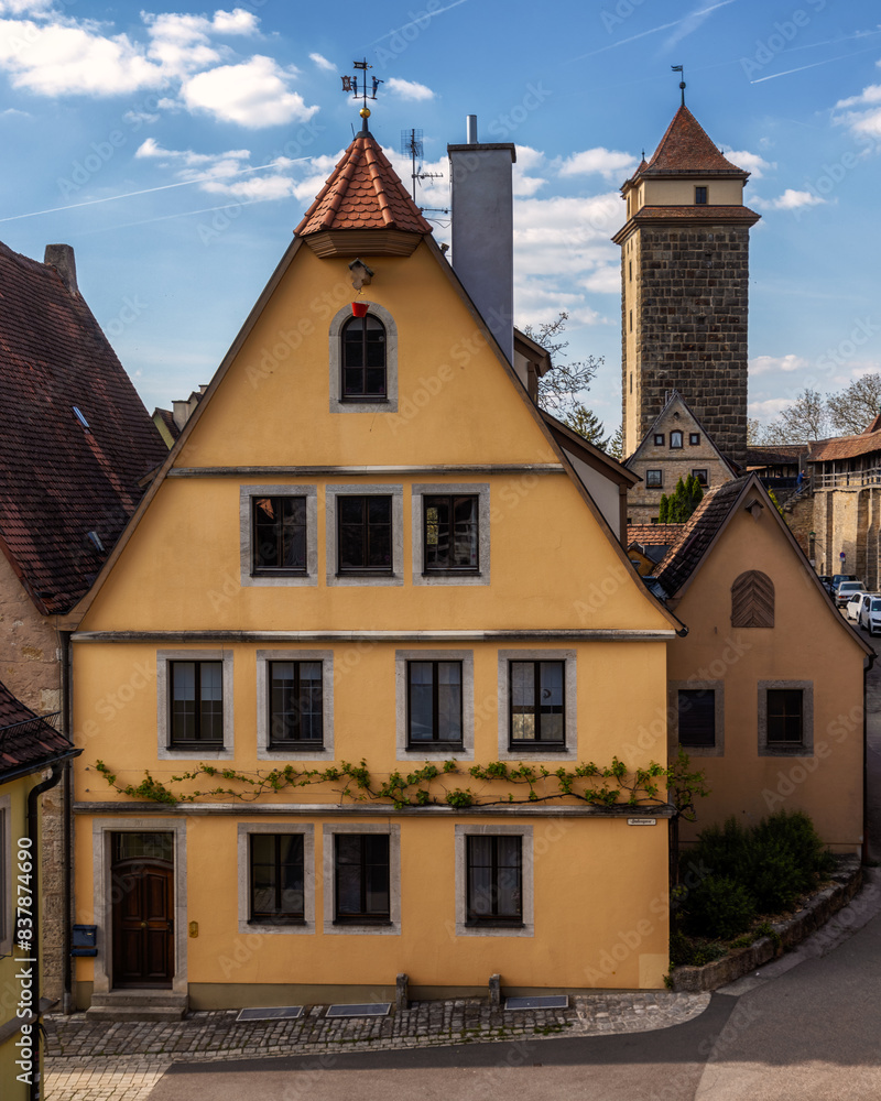 The beautiful medieval architecture in the old town of german fairytale Rothenburg ob der Tauber, Bavaria The beautiful medieval architecture in the old town of german fairytale Rothenburg ob der Tauber, Bavaria