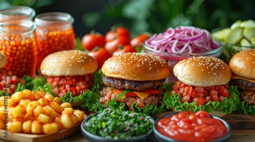 Photo of a beef burger sandwich © stmco