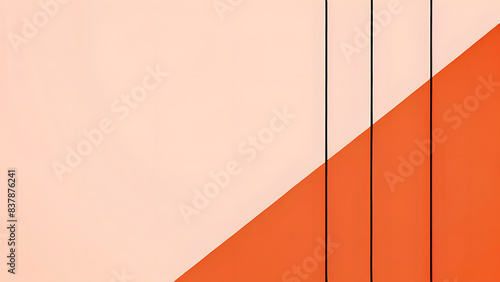 Abstract design background orange with black lines